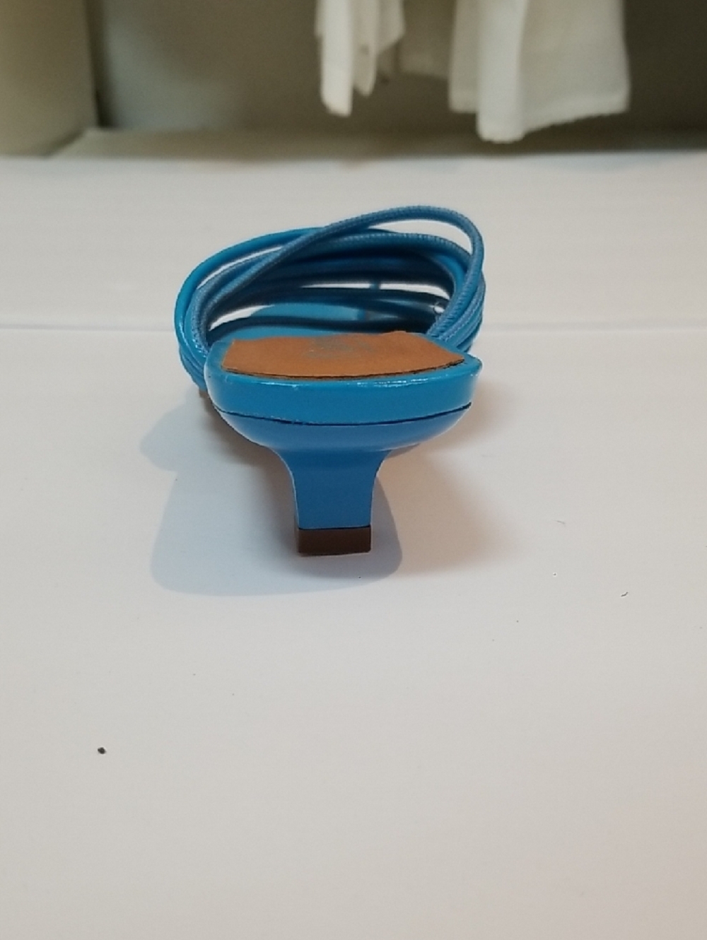 L'INTERVALLE Turquoise Blue Multi-Strap Slide Sandals - Picture 6 of 7